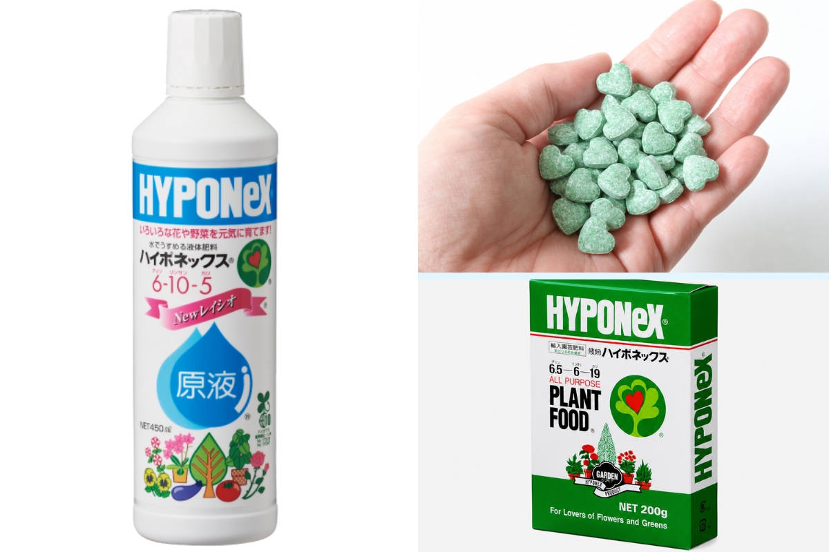 液体肥料、固形肥料、粉末肥料の画像