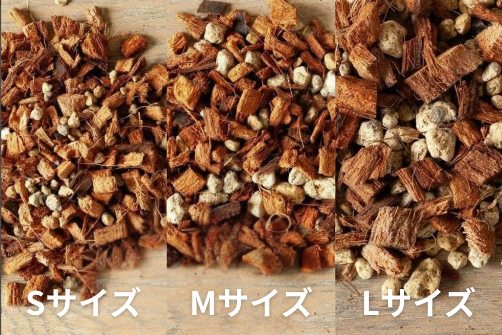ねこチップの粒別サイズ目安画像