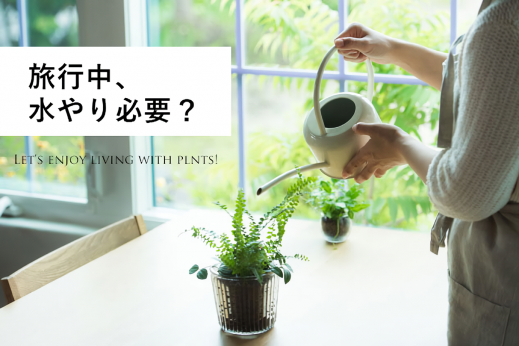 女性が水やりしている様子